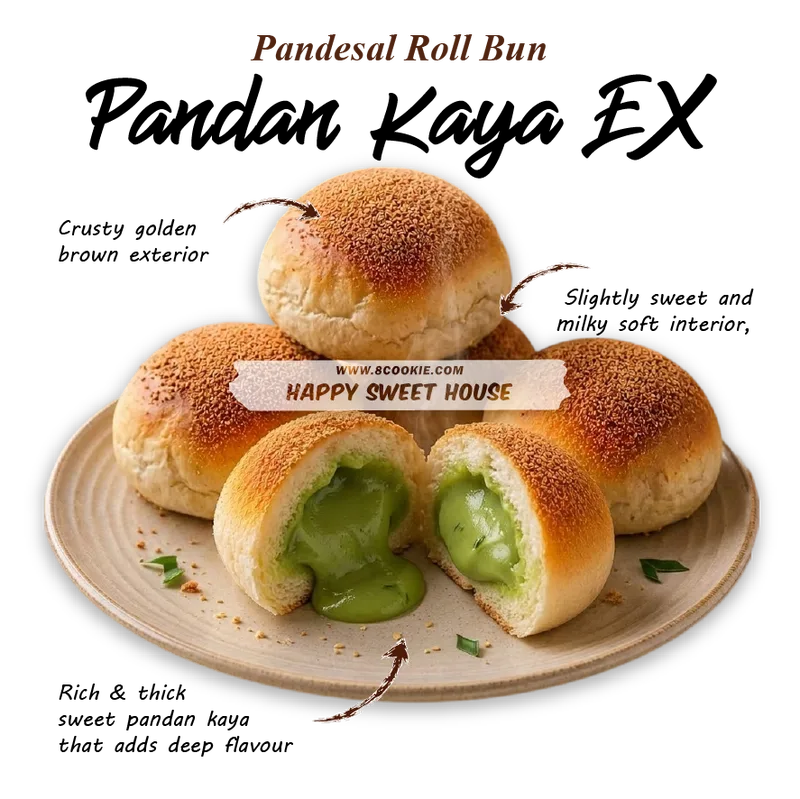 Pandesal Pandan Kaya Bun