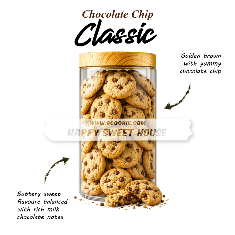 Classic Crispy Chocolate Chip Cookies Jar