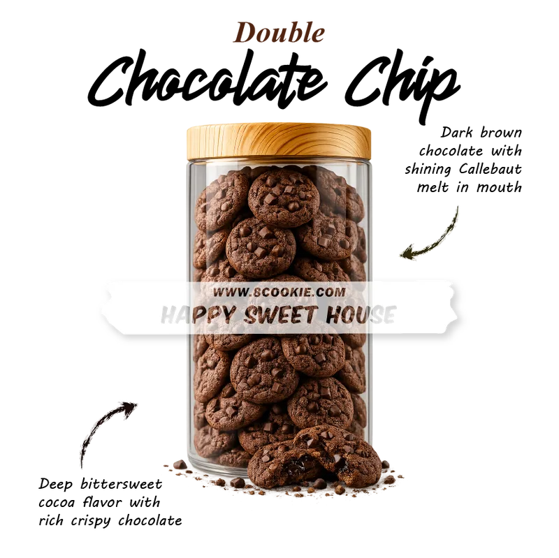 Double Chocolate Chip Crispy Cookies Jar