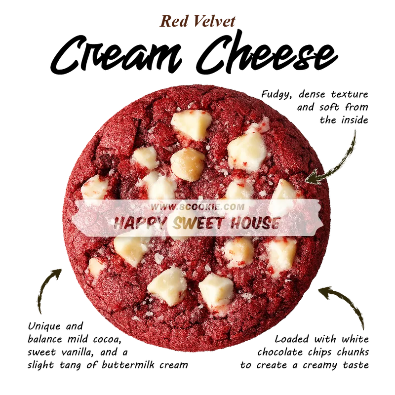 Red Velvet Cream Cheese Soft Cookies
